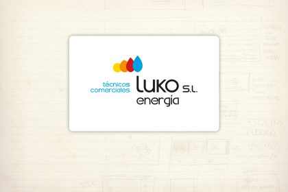 Logotipo. Luko energía. Soporte comercial en materia de energía