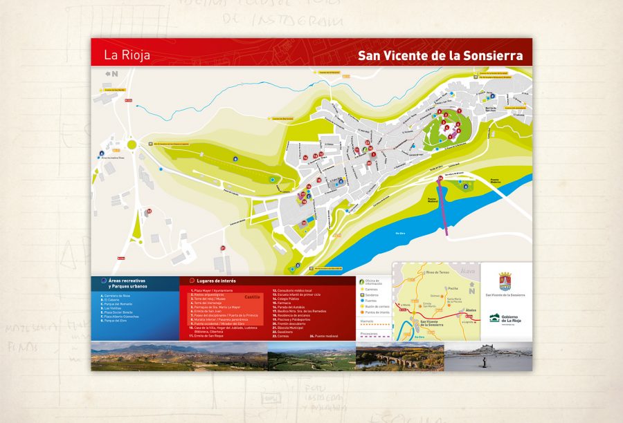 Folleto. Mapa turístico de San Vicente de la Sonsierra
