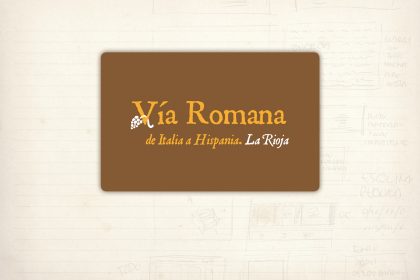 logotipo Vía Romana en La Rioja. Paseo. Senderismo por la Vía Romana