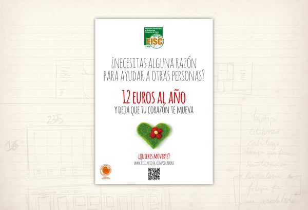 Imagen gráfica. Campaña de captación de socios para la ONGD FISC La Rioja