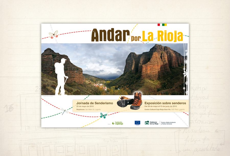 Imagen gráfica. Exposición y jornada sobre senderismo. Gobierno de La Rioja