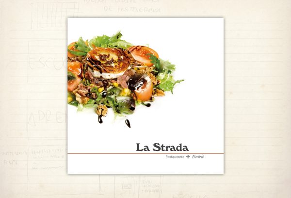 Carta cafetería La Strada. Santo Domingoo de La Calzada