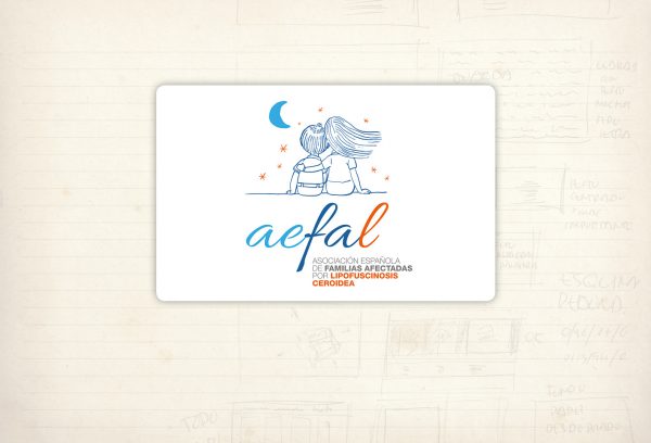 logotipos. aefal. asociación española de familias afectadas por lipofuscinosis ceroidea