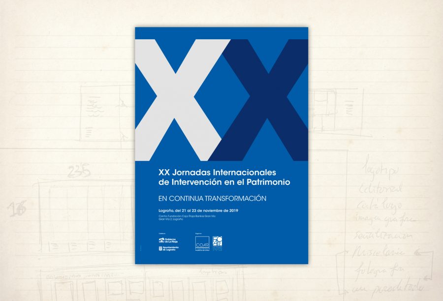 imagen gráfica. XX Jornadas Internacionales de Intervención en el Patrimonio. Colegio Oficial de Arquitectos de La Rioja. COAR