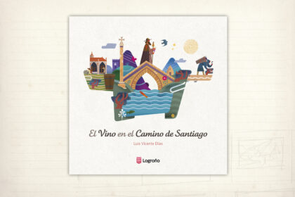 Diseño editorial. Maquetación de libro. El vino en el Camino de Santiago. Libro de exposición. Ayuntamiento de Logroño